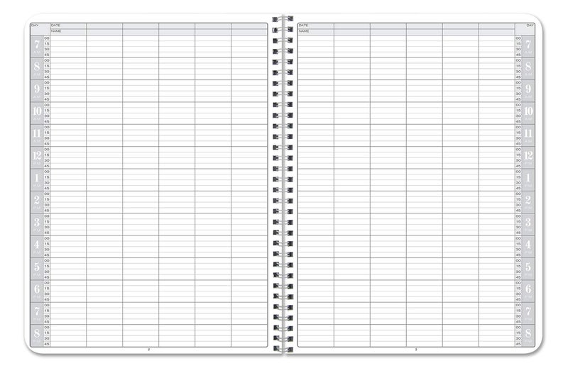 BookFactory 6 or 12 Column Appointment Book/Tracking Logbook/Notebook (Six or Twelve Columns Columnar Book Format) - 100 Pages, 8.5'' x 11'', Wire-O (Made in USA) - Image 3